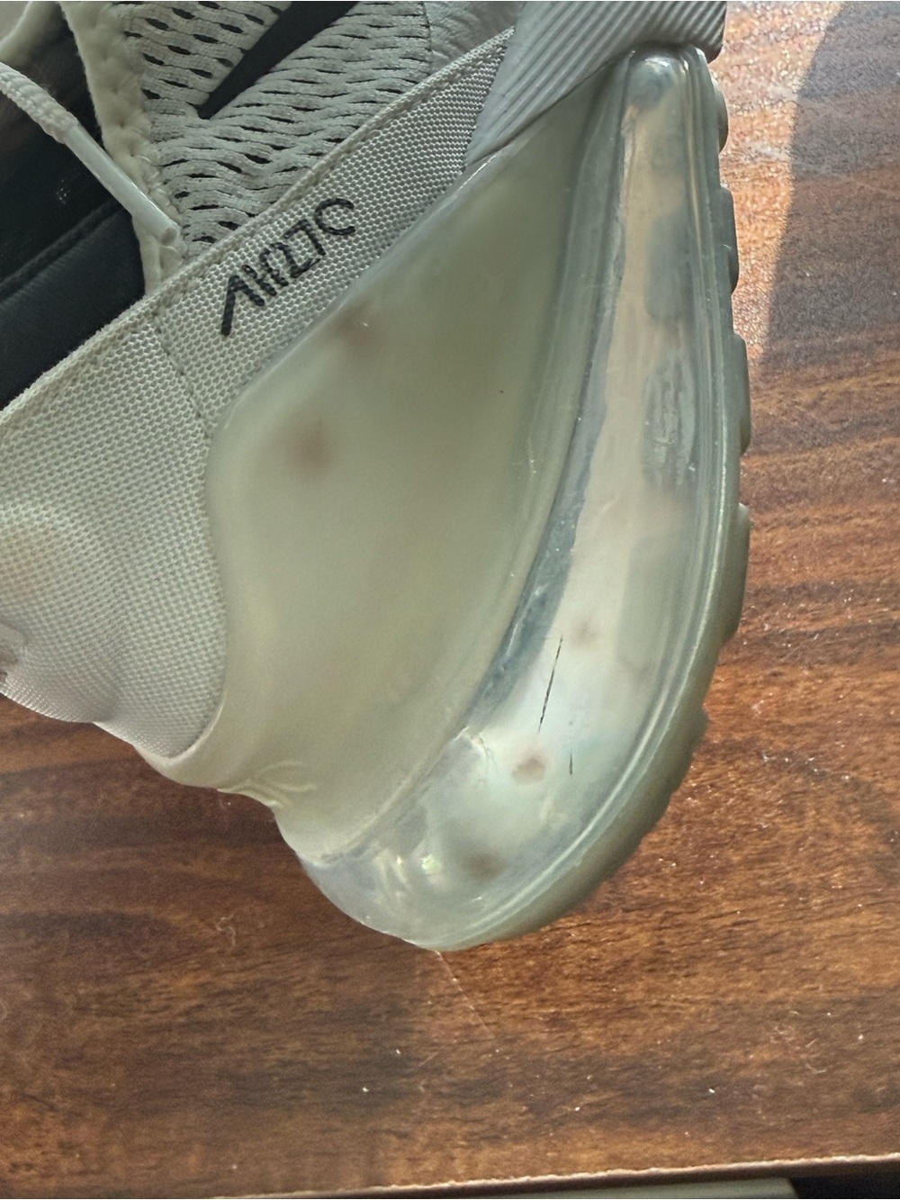 Nike Air Max 270 Women’s White Athletic Sneakers - Picture 5 of 7